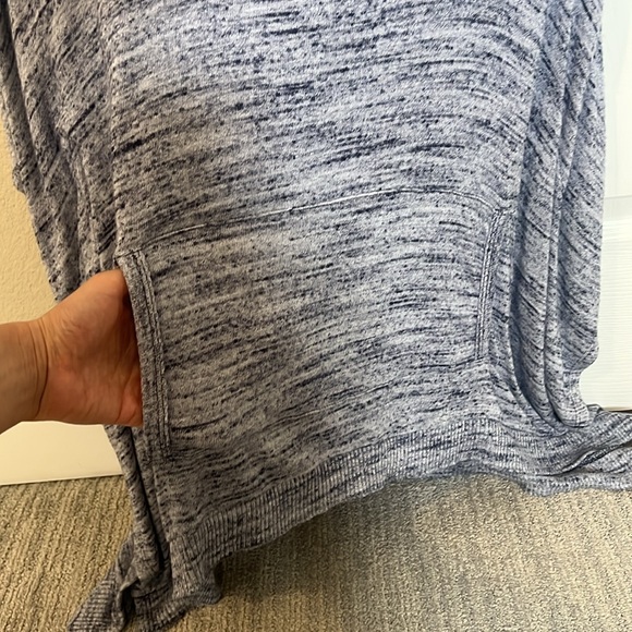 Heather blue sweater peasant top - Picture 3 of 4